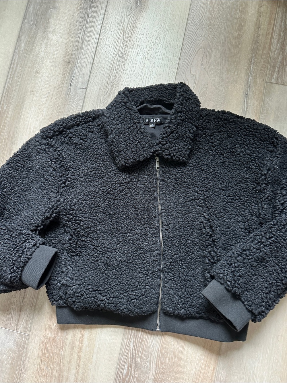 J Crew Cropped Sherpa jacket - Picture 2 of 4